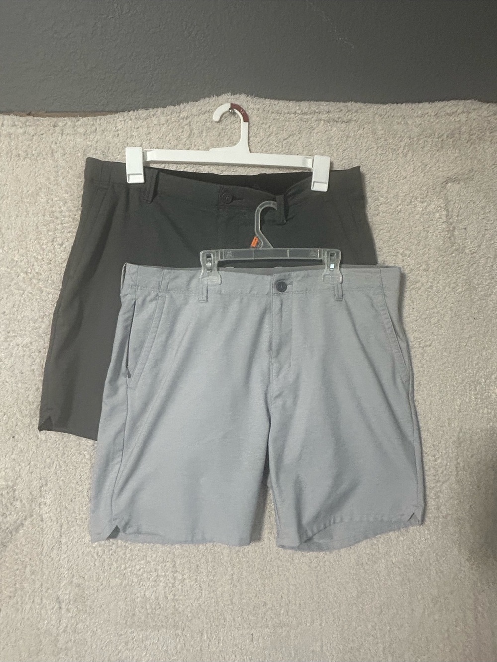 Tommy Bahama Performance Shorts Mens 36x8  Grey Stretch Golf Wicking. 2 Pair